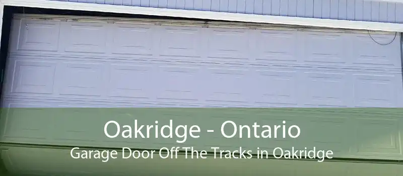 Oakridge - Ontario Garage Door Off The Tracks in Oakridge