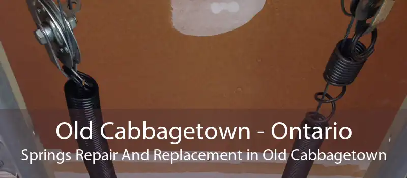 Old Cabbagetown - Ontario Springs Repair And Replacement in Old Cabbagetown