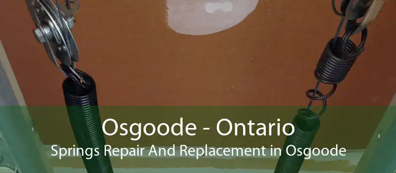 Osgoode - Ontario Springs Repair And Replacement in Osgoode