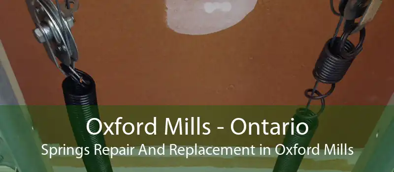 Oxford Mills - Ontario Springs Repair And Replacement in Oxford Mills