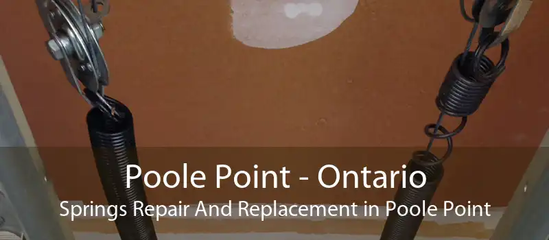 Poole Point - Ontario Springs Repair And Replacement in Poole Point