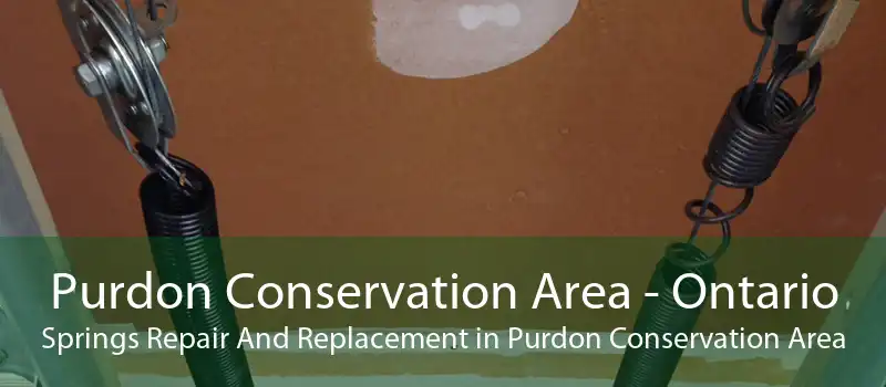 Purdon Conservation Area - Ontario Springs Repair And Replacement in Purdon Conservation Area