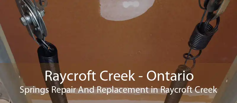 Raycroft Creek - Ontario Springs Repair And Replacement in Raycroft Creek