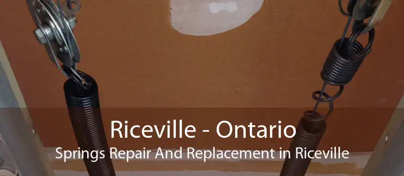 Riceville - Ontario Springs Repair And Replacement in Riceville
