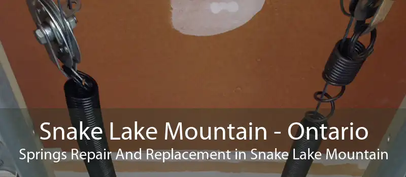 Snake Lake Mountain - Ontario Springs Repair And Replacement in Snake Lake Mountain