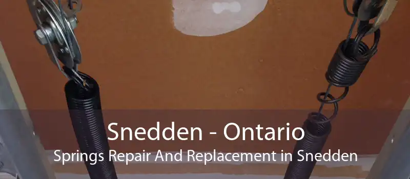 Snedden - Ontario Springs Repair And Replacement in Snedden