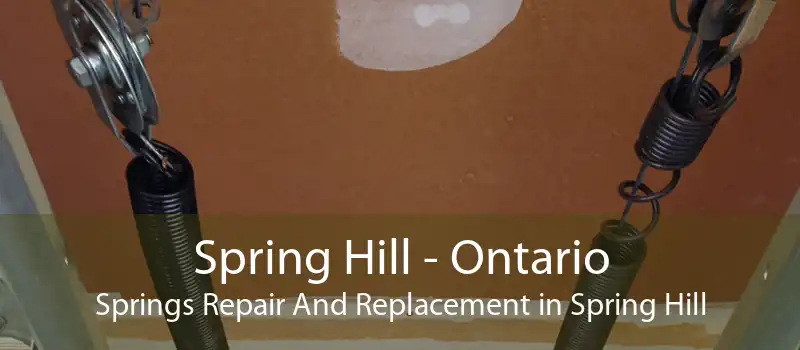 Spring Hill - Ontario Springs Repair And Replacement in Spring Hill