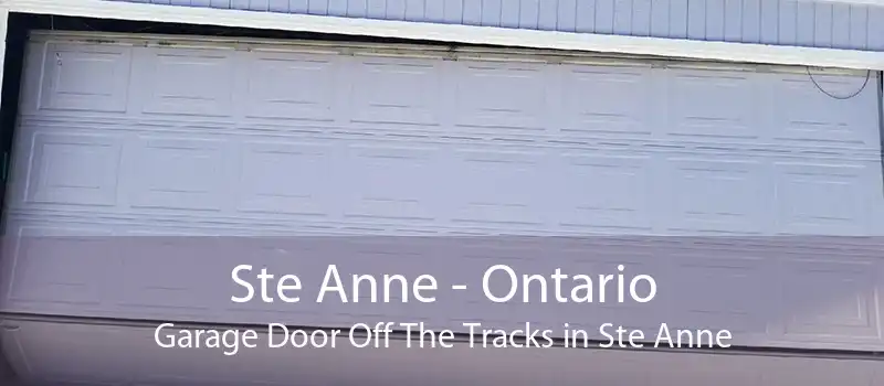 Ste Anne - Ontario Garage Door Off The Tracks in Ste Anne