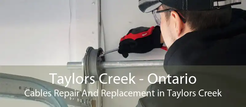 Taylors Creek - Ontario Cables Repair And Replacement in Taylors Creek