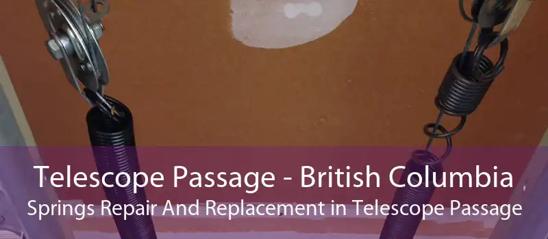 Telescope Passage - British Columbia Springs Repair And Replacement in Telescope Passage