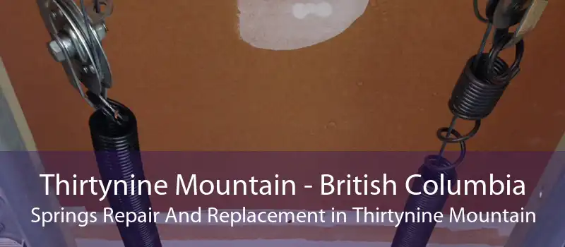 Thirtynine Mountain - British Columbia Springs Repair And Replacement in Thirtynine Mountain
