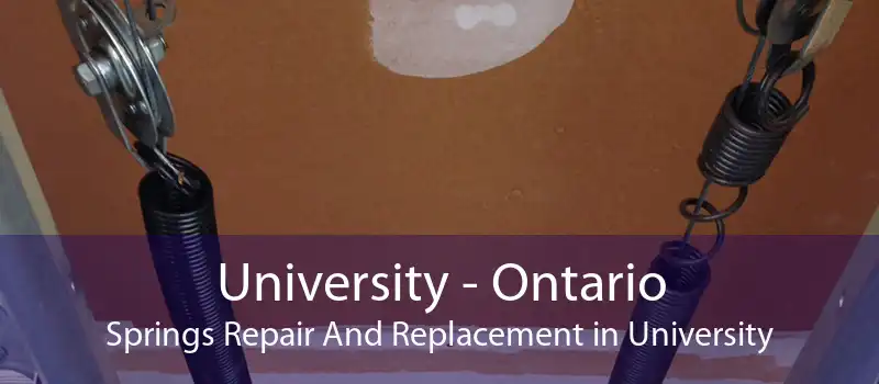 University - Ontario Springs Repair And Replacement in University