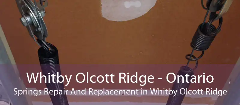Whitby Olcott Ridge - Ontario Springs Repair And Replacement in Whitby Olcott Ridge