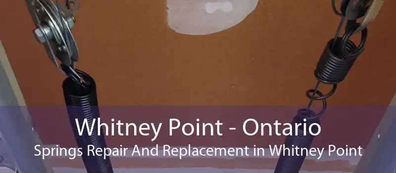 Whitney Point - Ontario Springs Repair And Replacement in Whitney Point