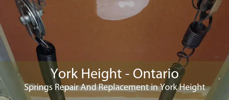 York Height - Ontario Springs Repair And Replacement in York Height